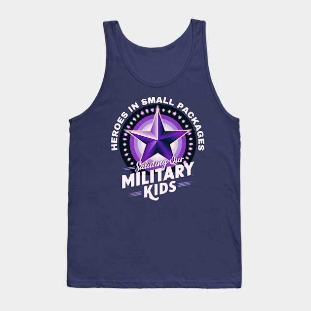 Purple up Saluting our Brave military kids Tank Top by TaansCreation 